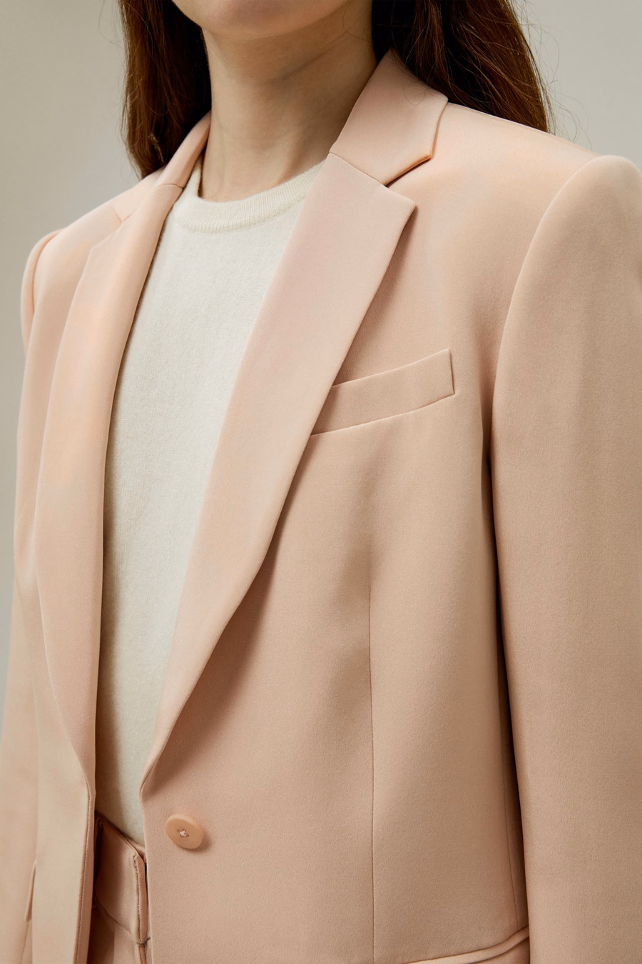 Blazer in Seta Rosso Mogano