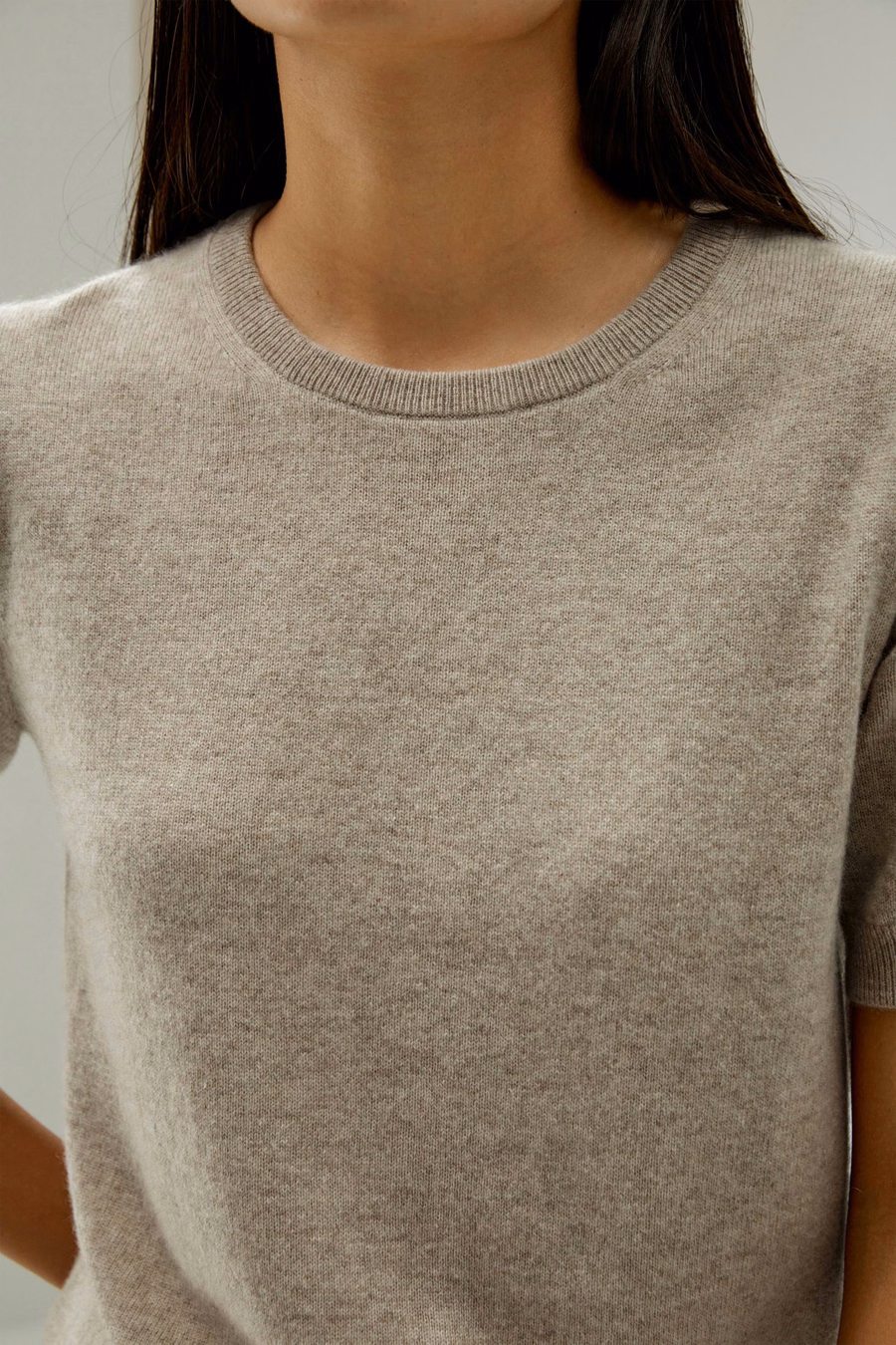Top Basico a Maglia Collo Tondo