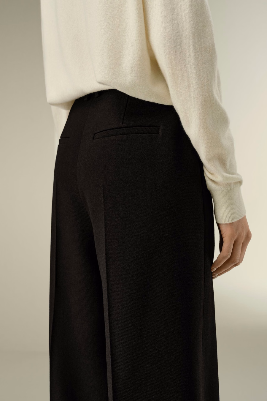 Pantaloni in misto seta-lana tweed