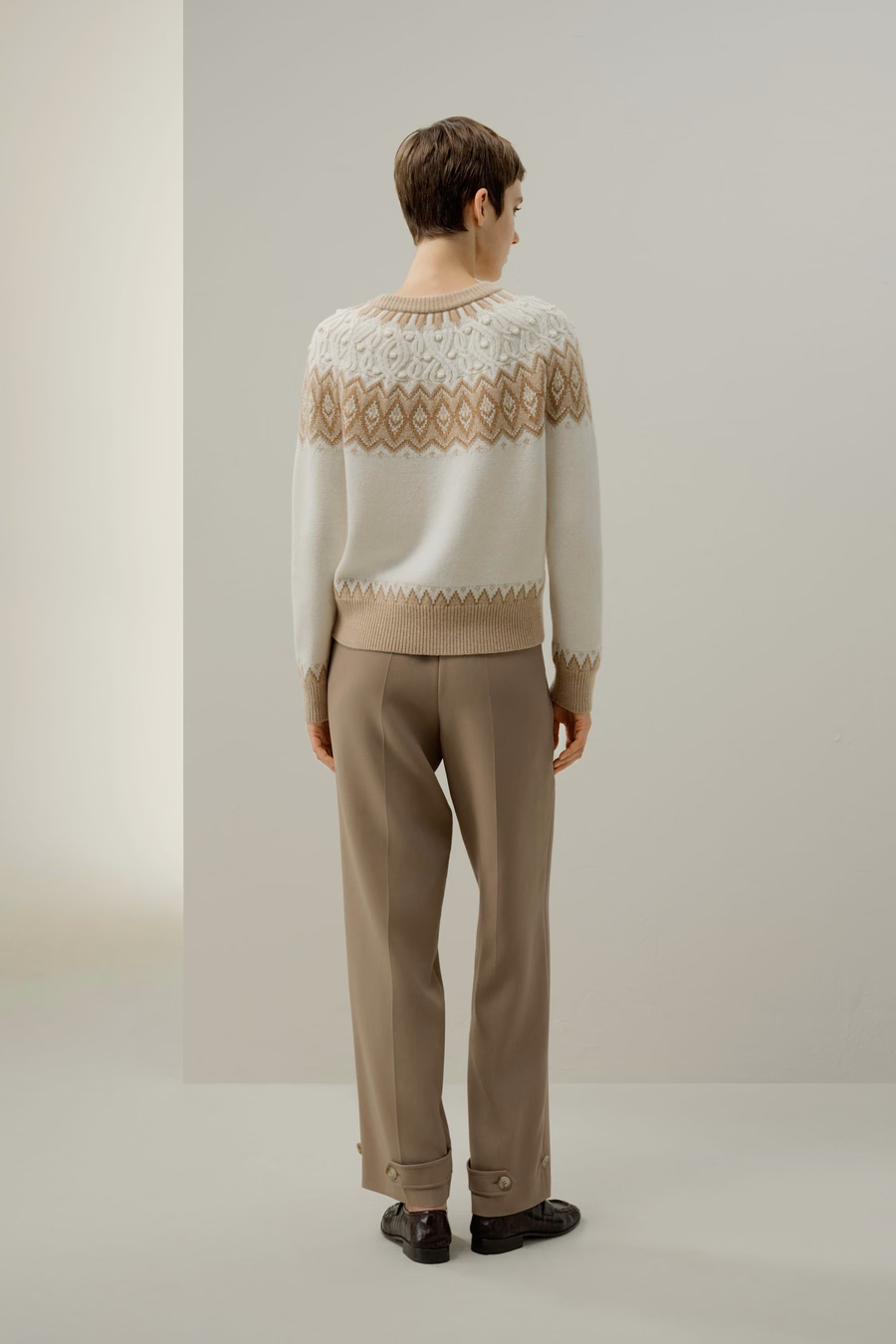 Maglione Fair Isle in Lana e Cashmere