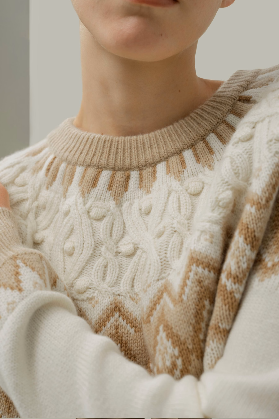 Maglione Fair Isle in Lana e Cashmere