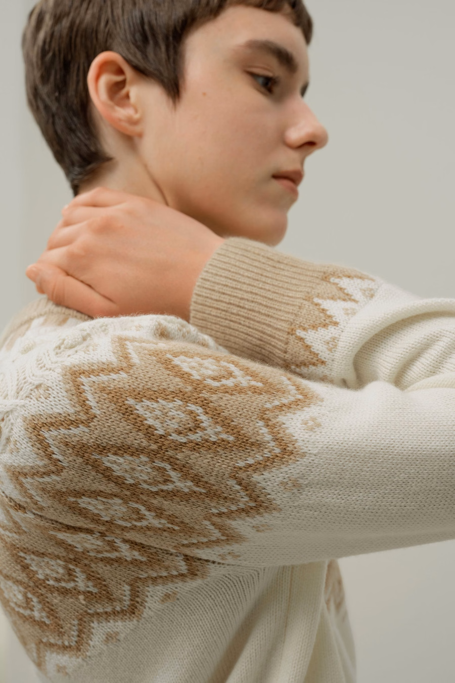 Maglione Fair Isle in Lana e Cashmere