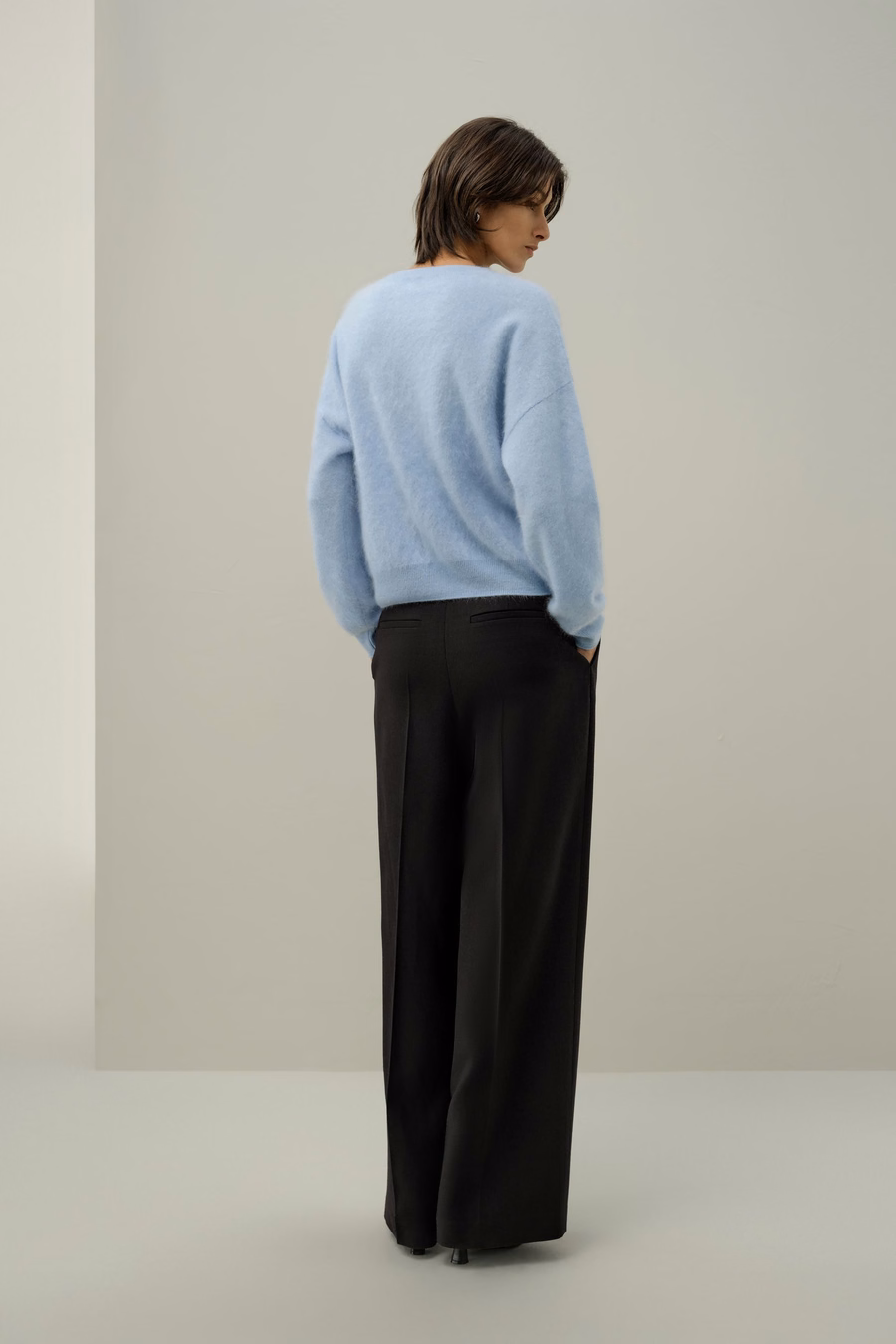 Pull in cashmere con spalla drop relaxed