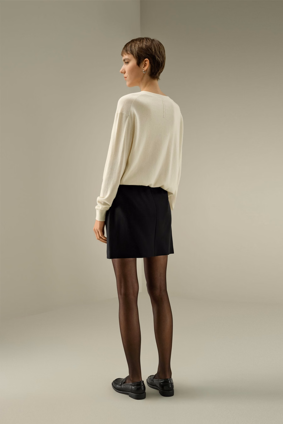 Maglione in cashmere per bambini a scollo a V