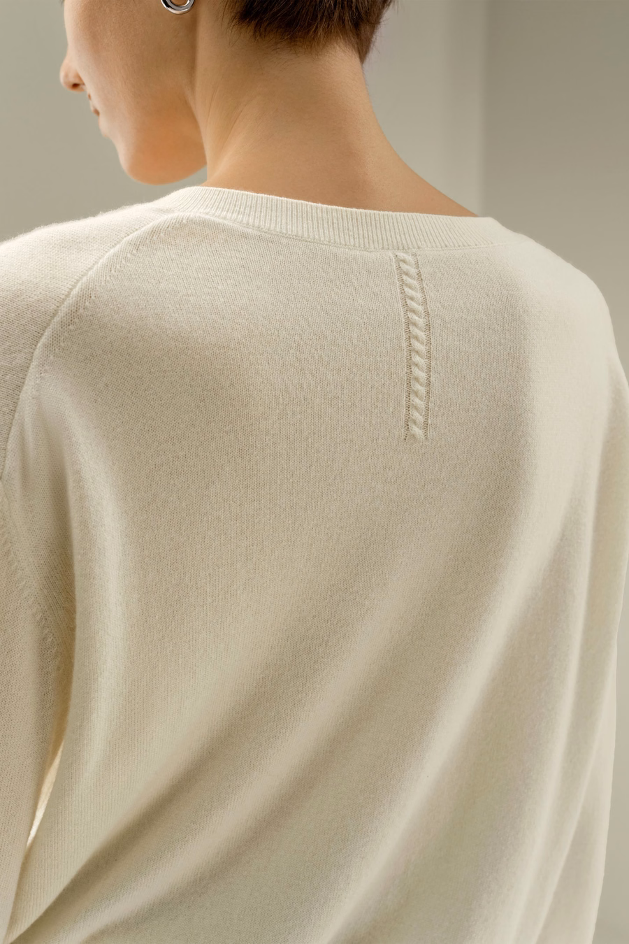 Maglione in cashmere per bambini a scollo a V