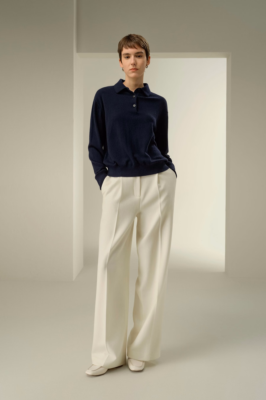 Maglietta Polo in Cashmere per Bambini
