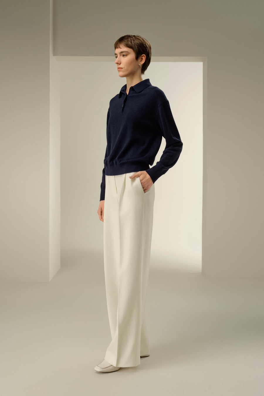 Maglietta Polo in Cashmere per Bambini