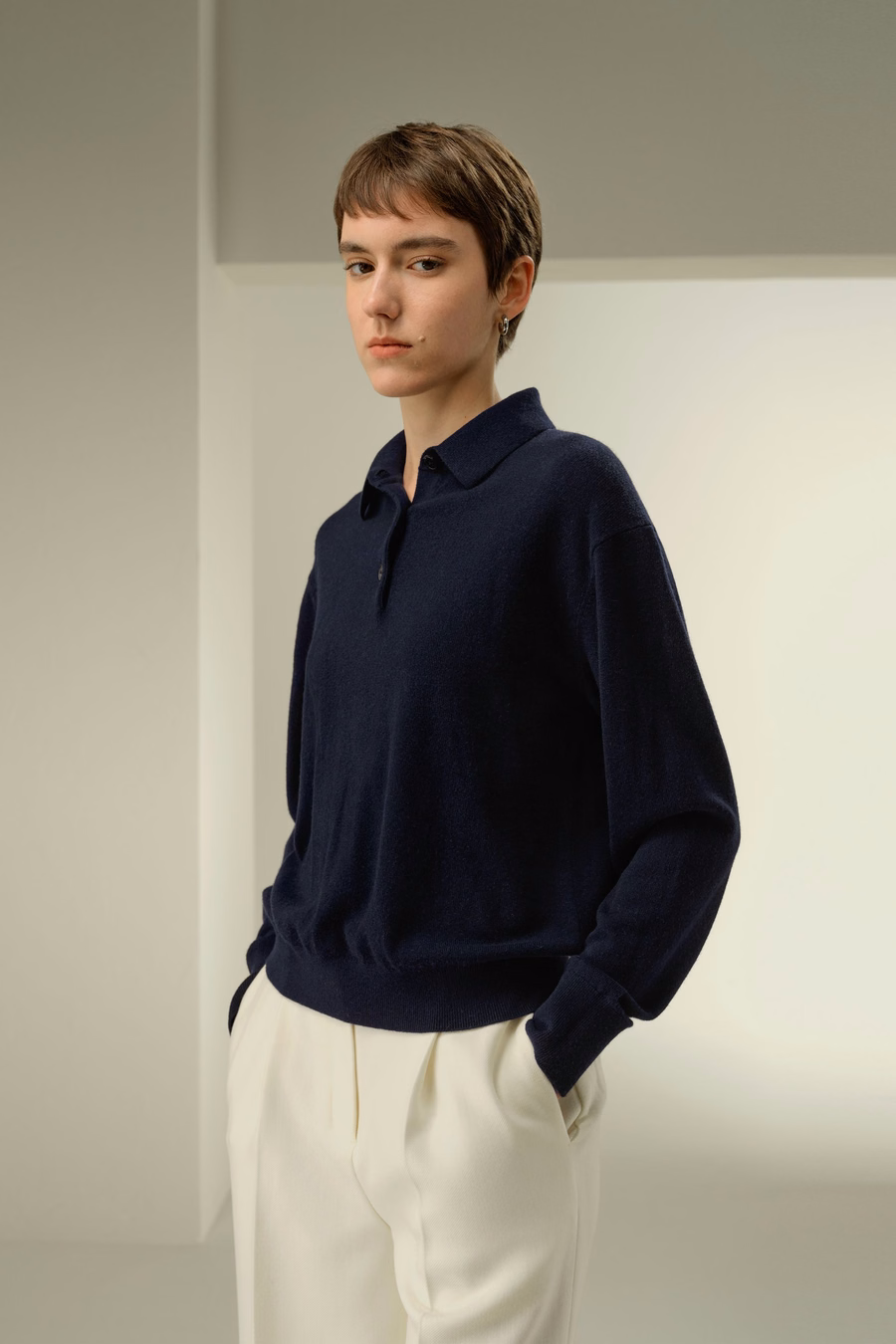 Maglietta Polo in Cashmere per Bambini