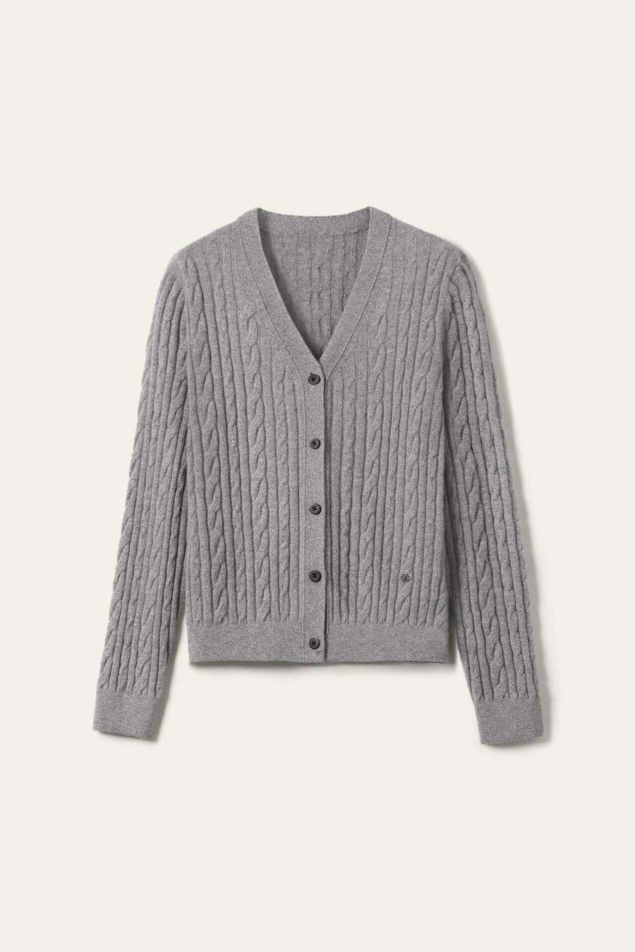 Cardigan in Cashmere Baby a Maglia Cable