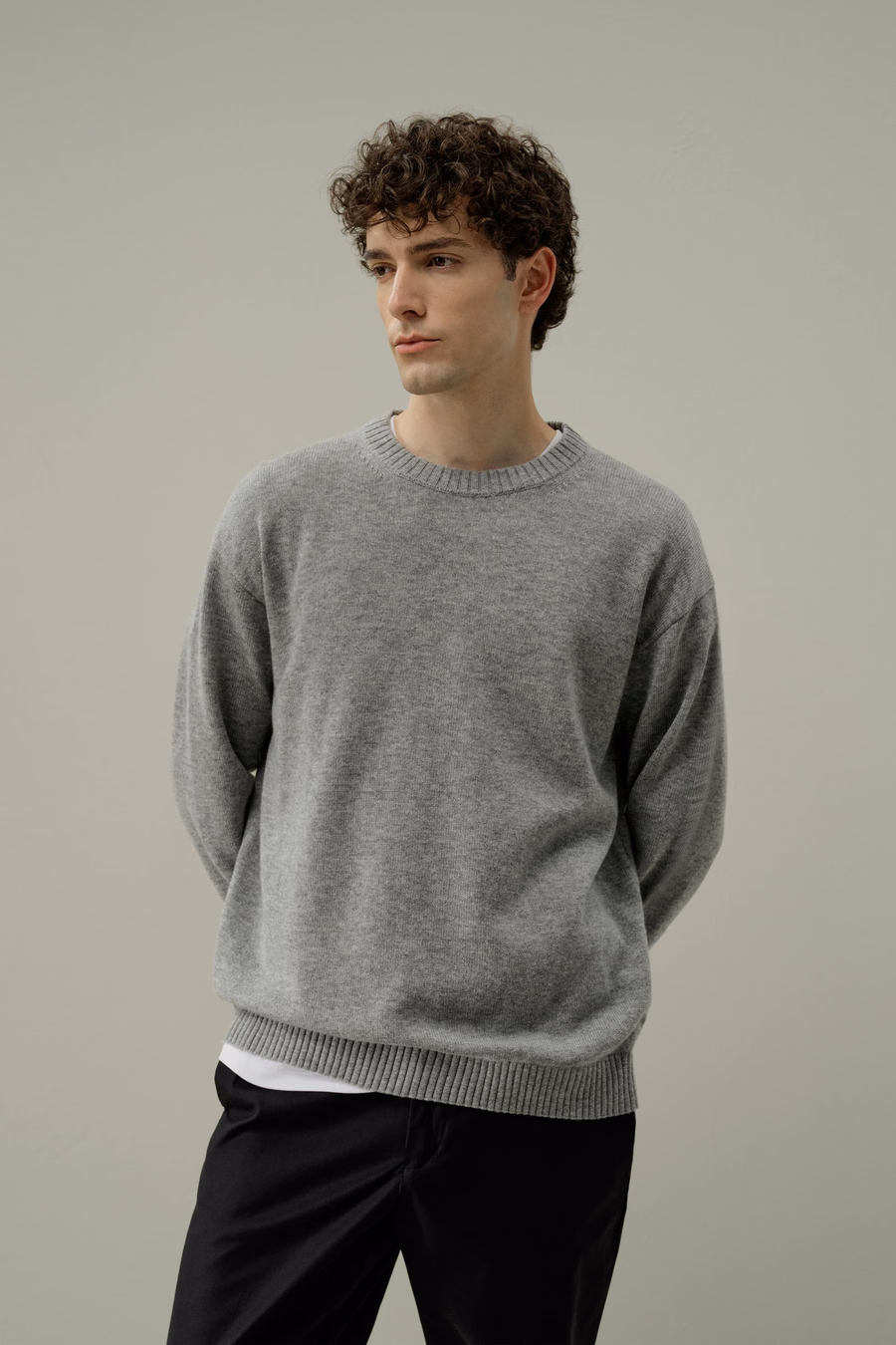 Maglione in Lana Cashmere a Girocollo Resistente