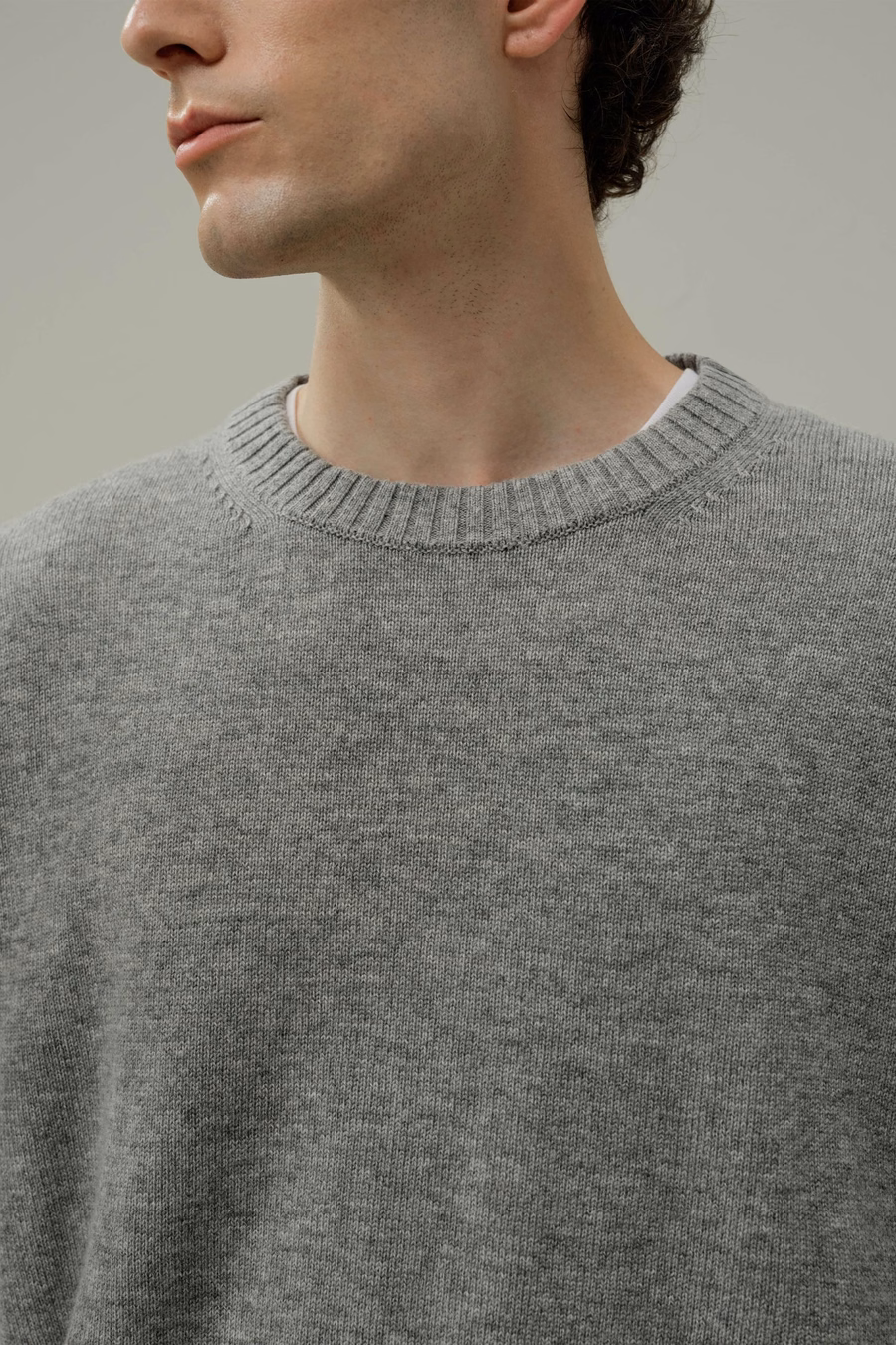 Maglione in Lana Cashmere a Girocollo Resistente