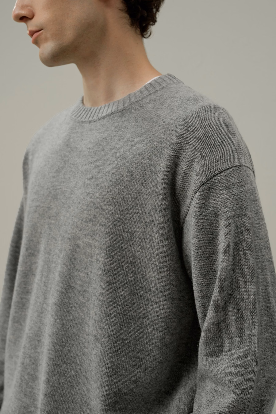Maglione in Lana Cashmere a Girocollo Resistente