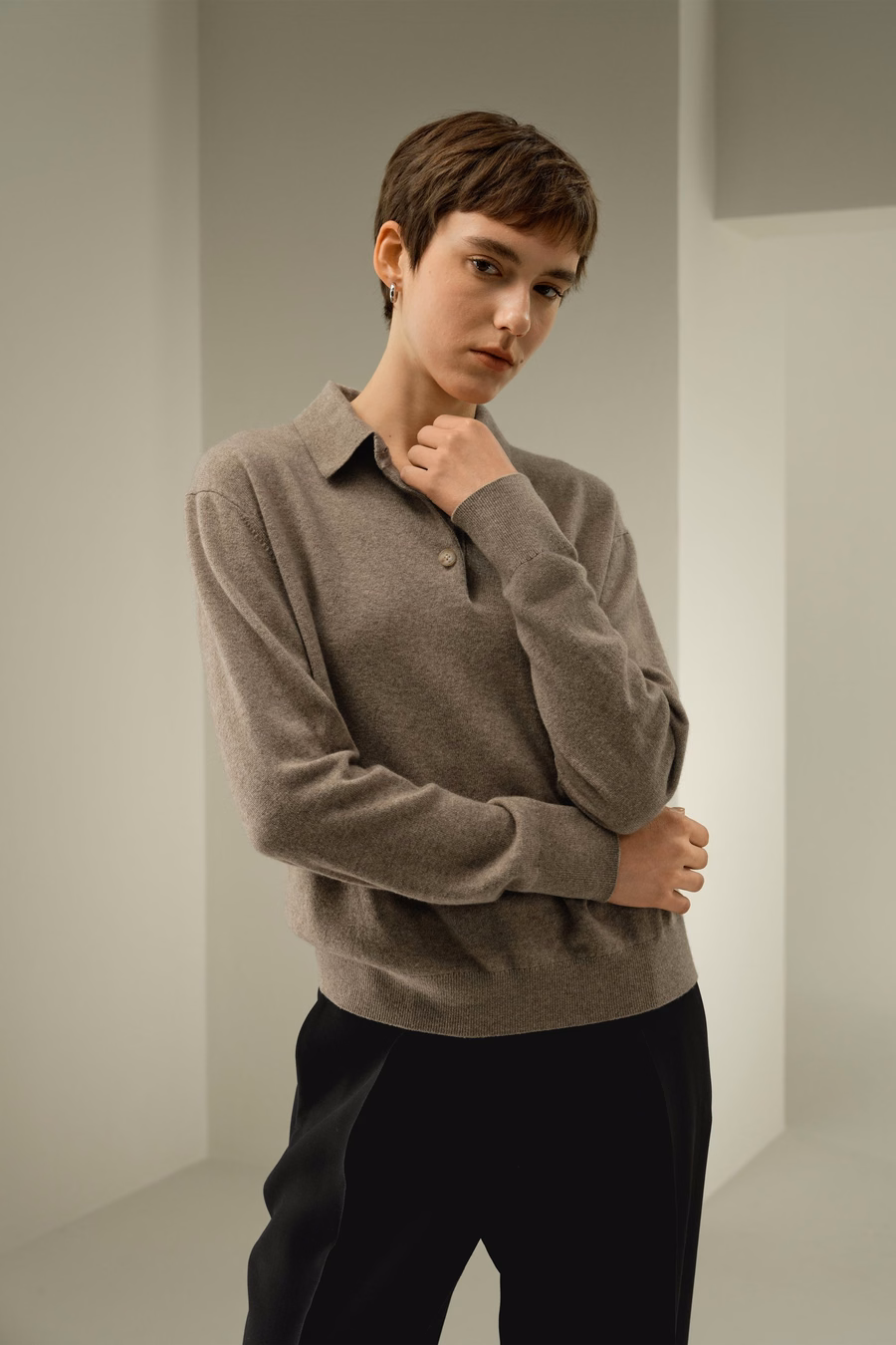 Maglietta Polo in Cashmere per Bambini
