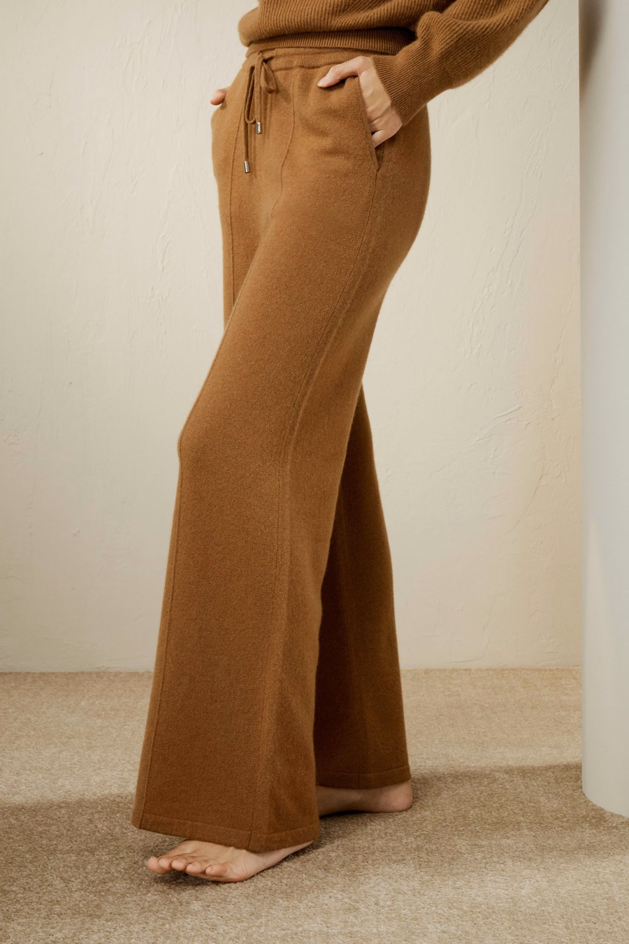 Pantaloni in Cashmere Fluido