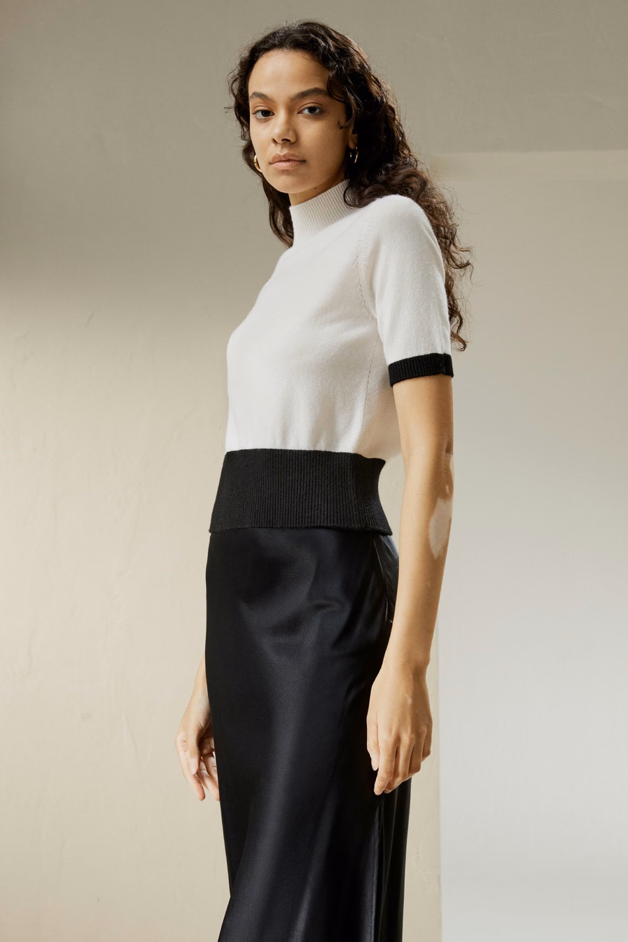 Camicia in cashmere a collo alto Gemini