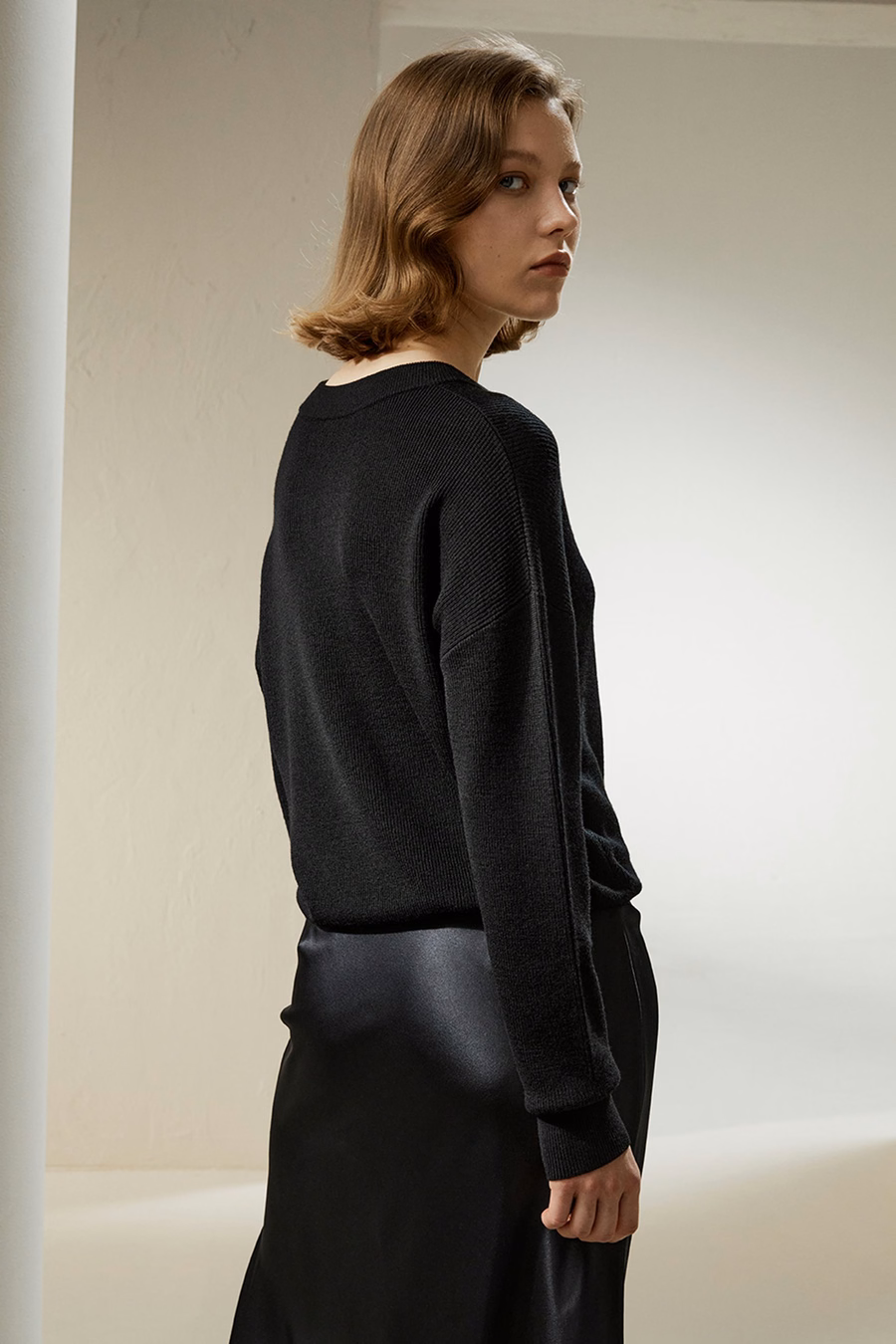 Maglione girocollo in ultrafine lana Merino