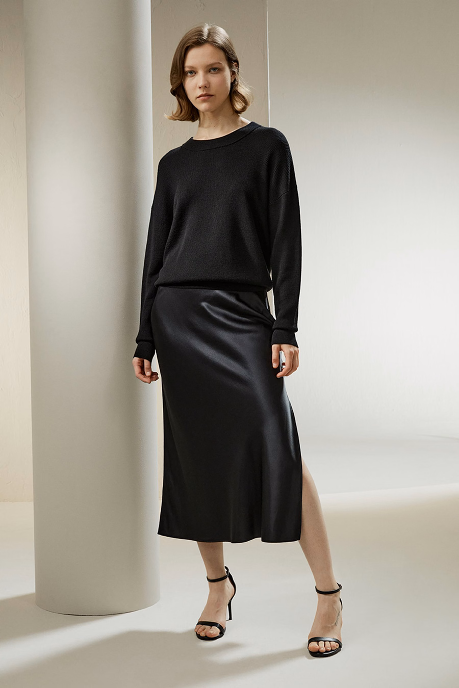 Maglione girocollo in ultrafine lana Merino
