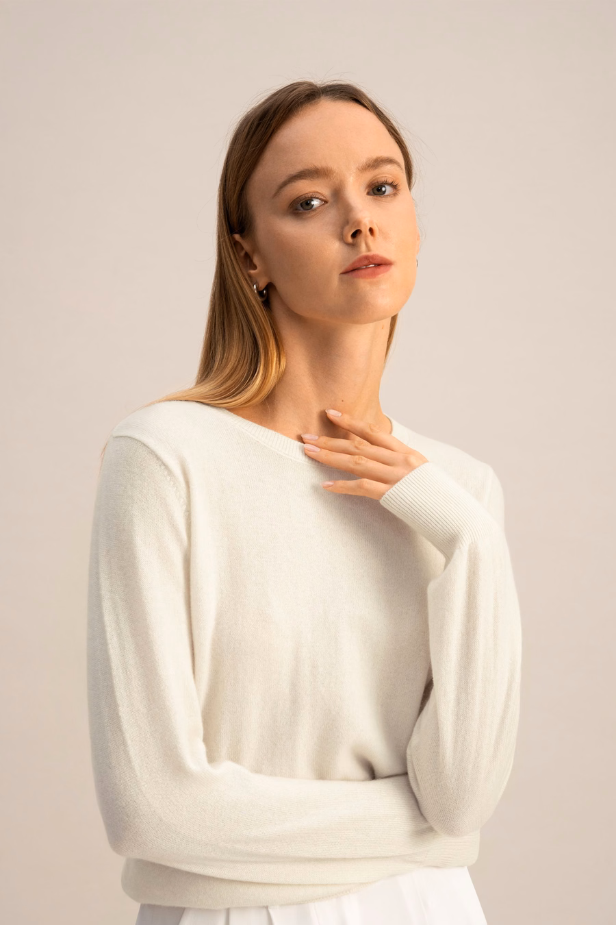 Maglione girocollo in cashmere per bambini