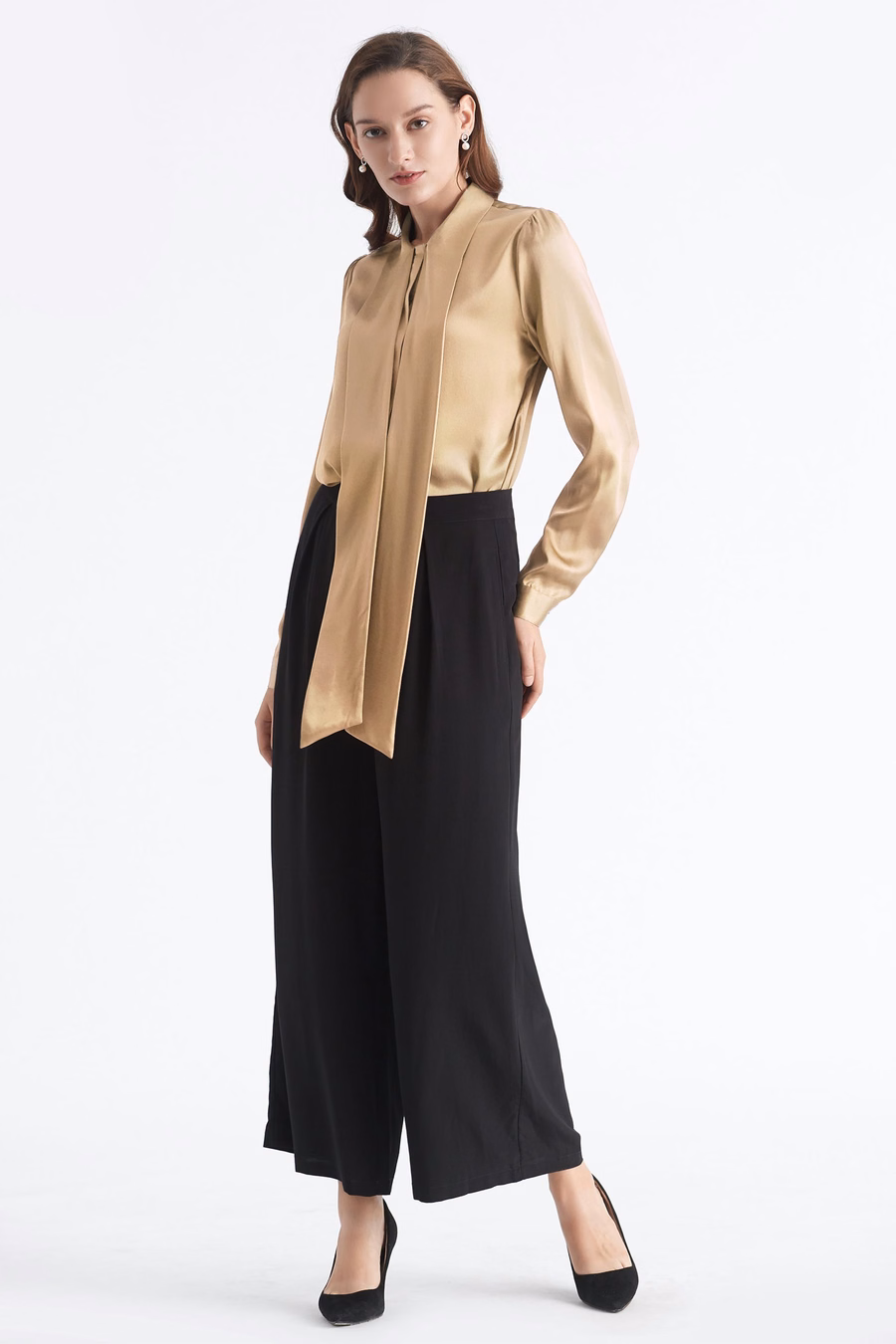 Donna Blusa in Seta con Fiocco