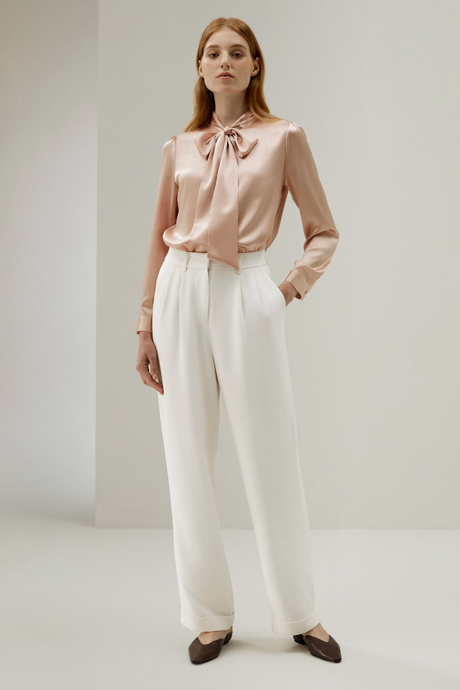 Donna Blusa in Seta con Fiocco