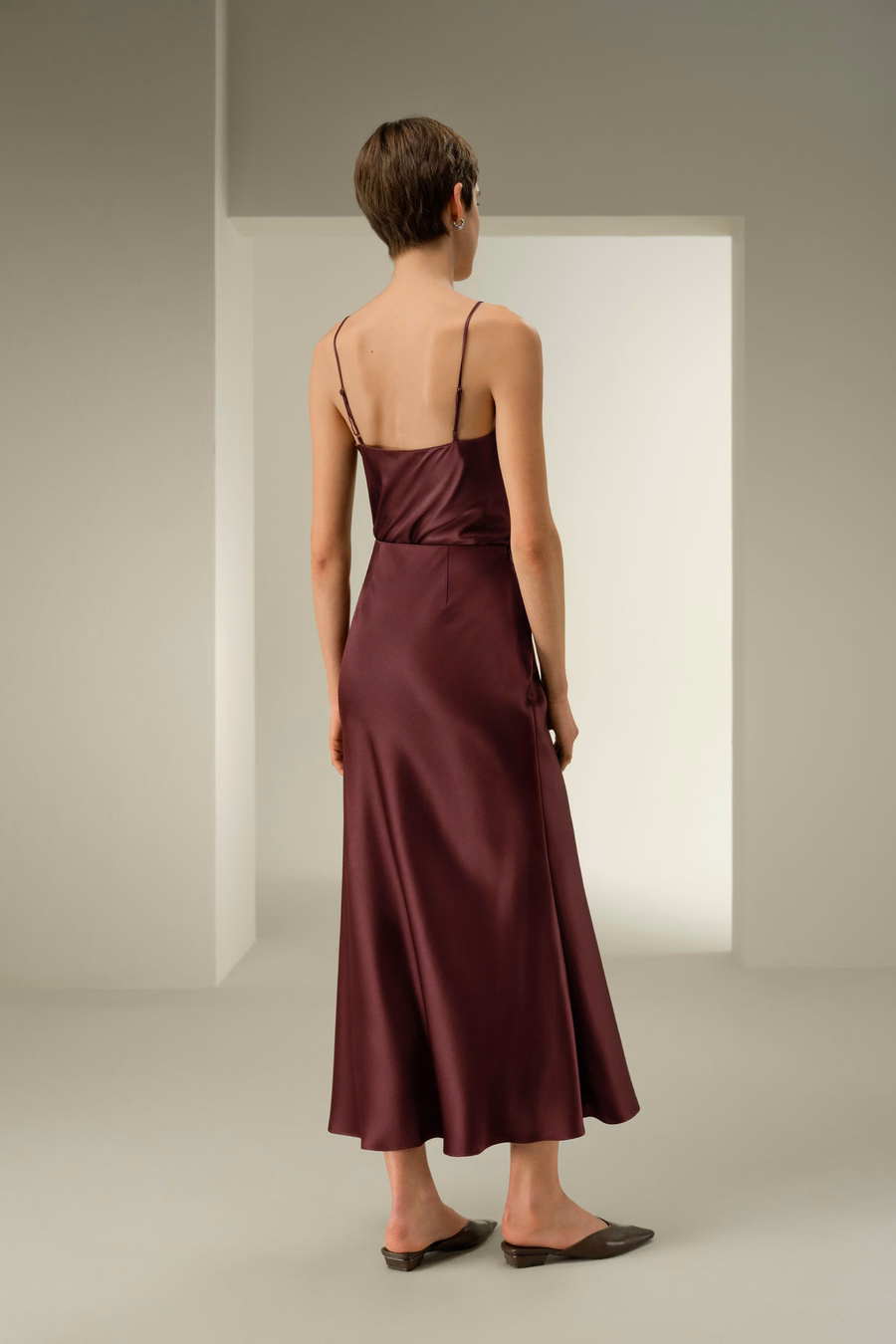 Gonna Maxi in Seta Charmeuse Doppiata