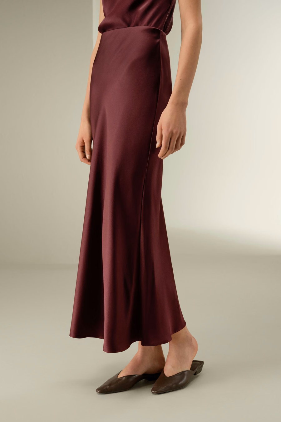 Gonna Maxi in Seta Charmeuse Doppiata