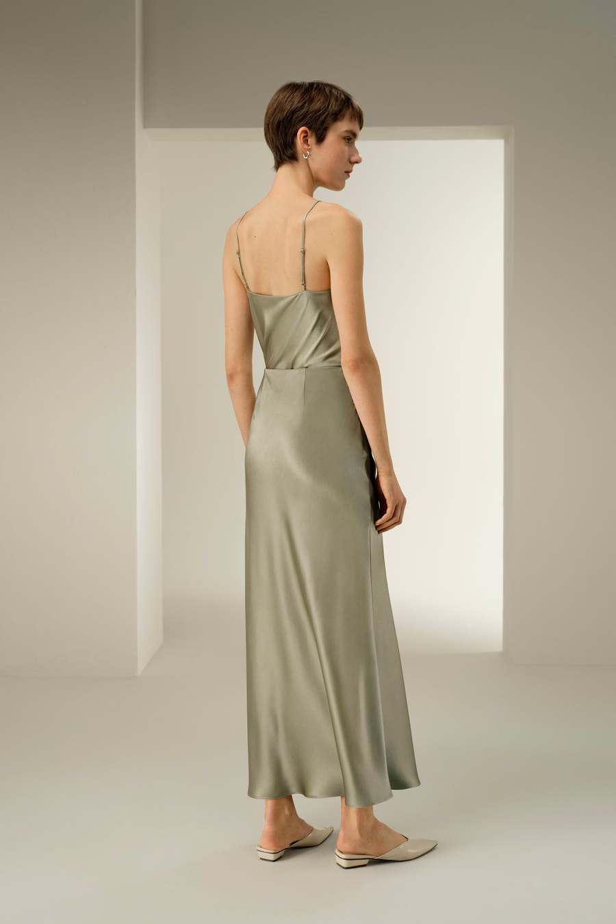 Gonna Maxi in Seta Charmeuse Doppiata