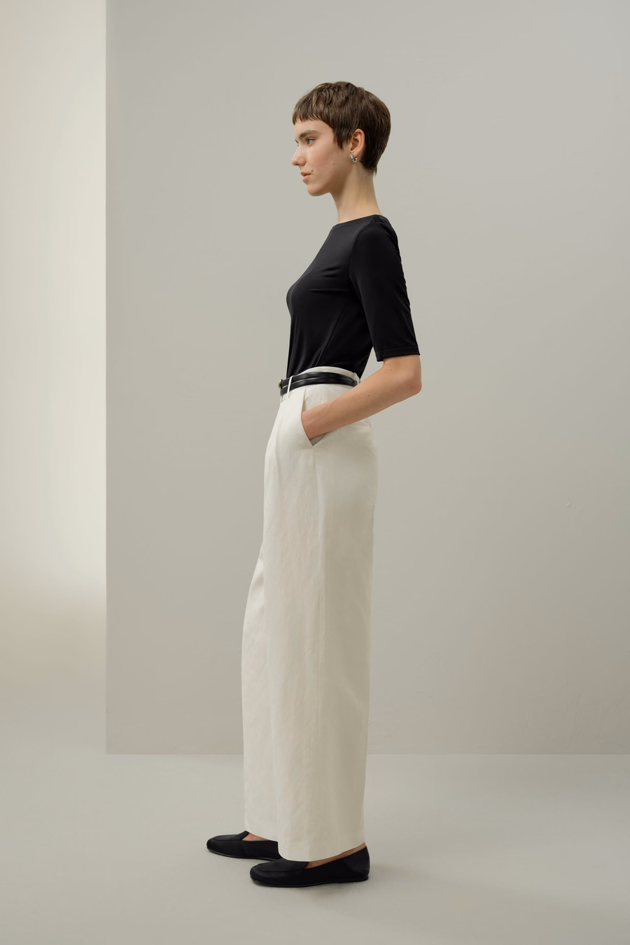 Top a Collo Barca Stretch Jersey di Seta Breeze