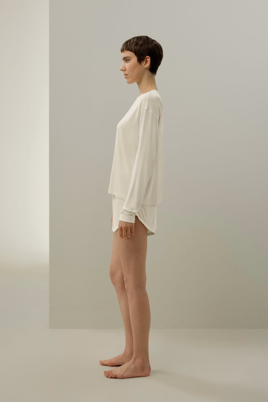 Top rilassato in jersey di seta Breeze