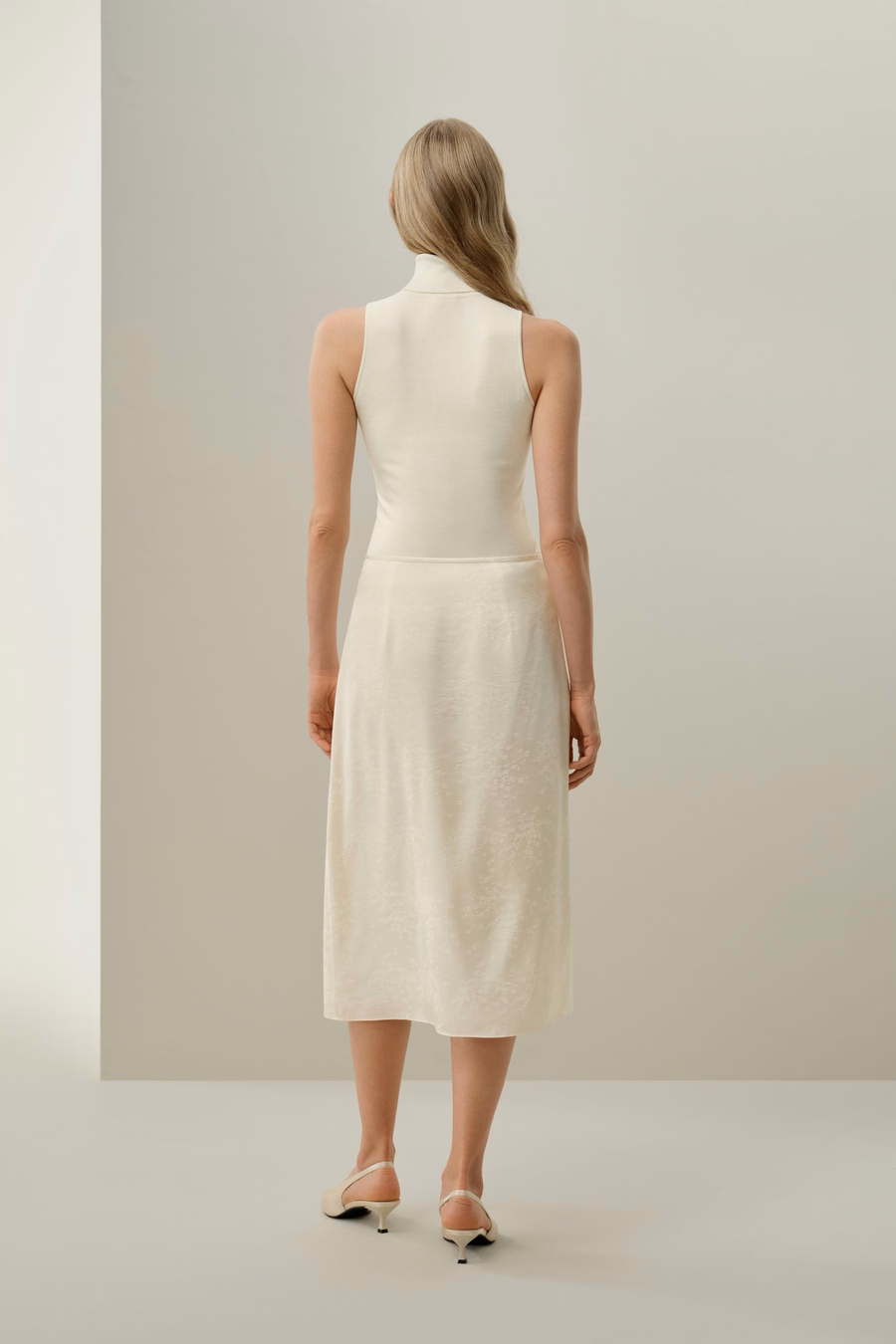 Gonna in seta jacquard Ying