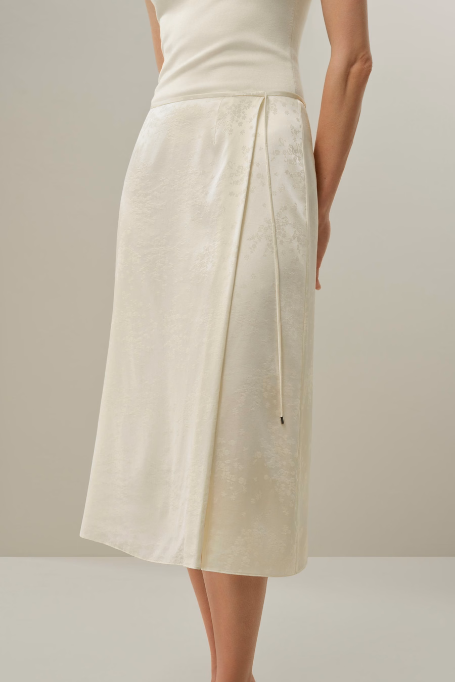 Gonna in seta jacquard Ying