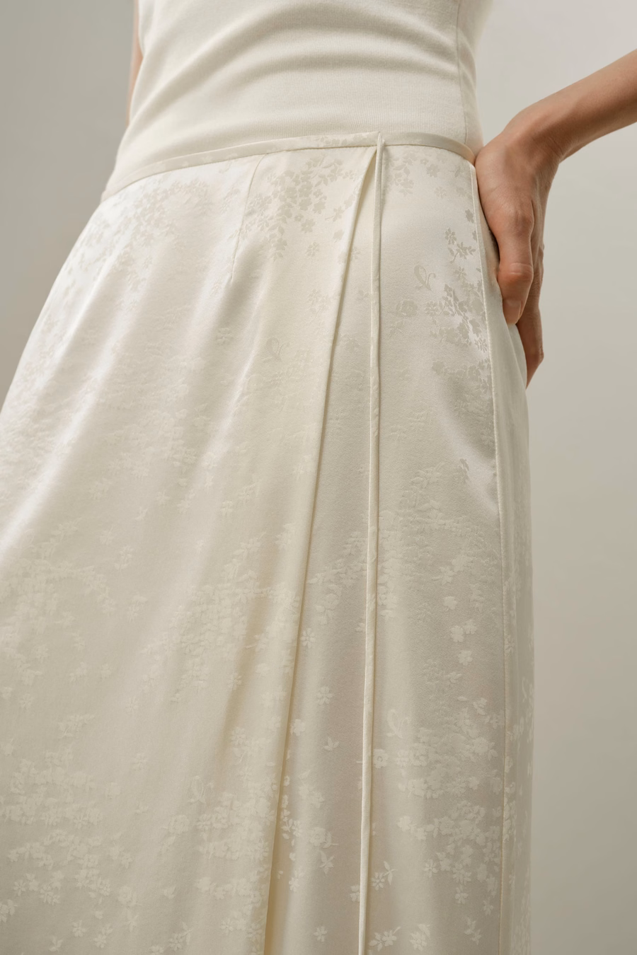 Gonna in seta jacquard Ying