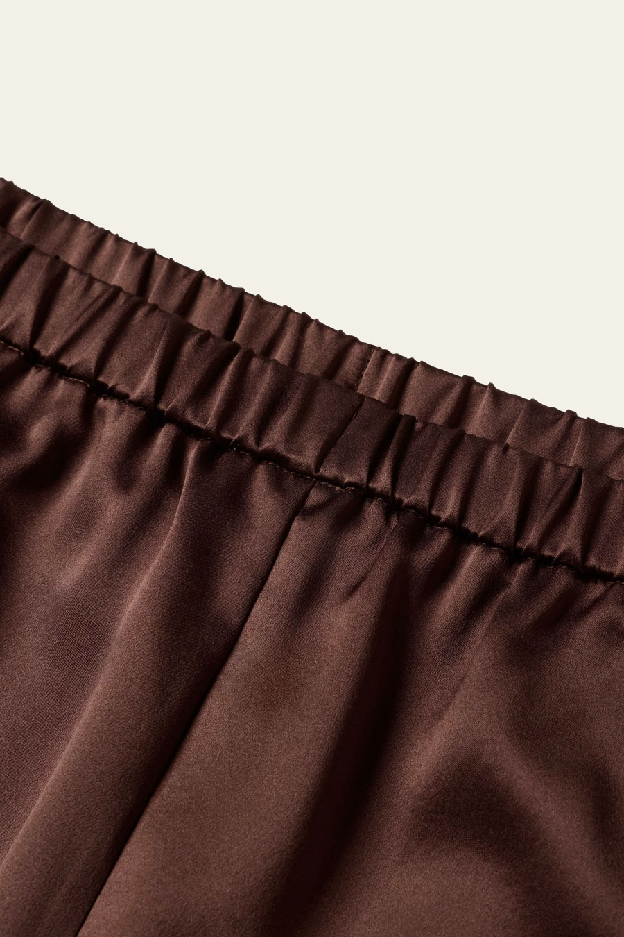 Pantaloni in seta charmeuse a gamba larga