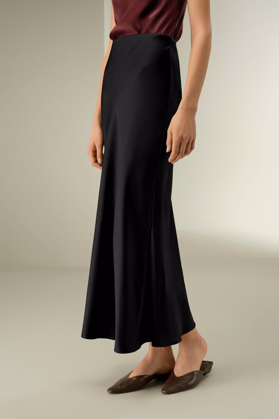Gonna Maxi in Seta Charmeuse Doppiata