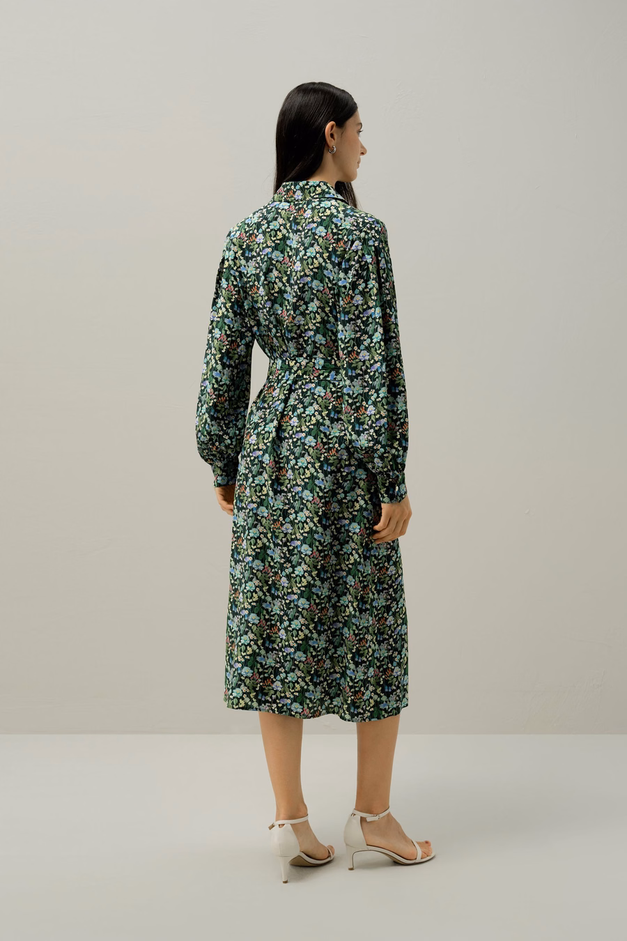 Abito Camicia Midi Foresta delle Favole - Realizzato con Tessuto Liberty