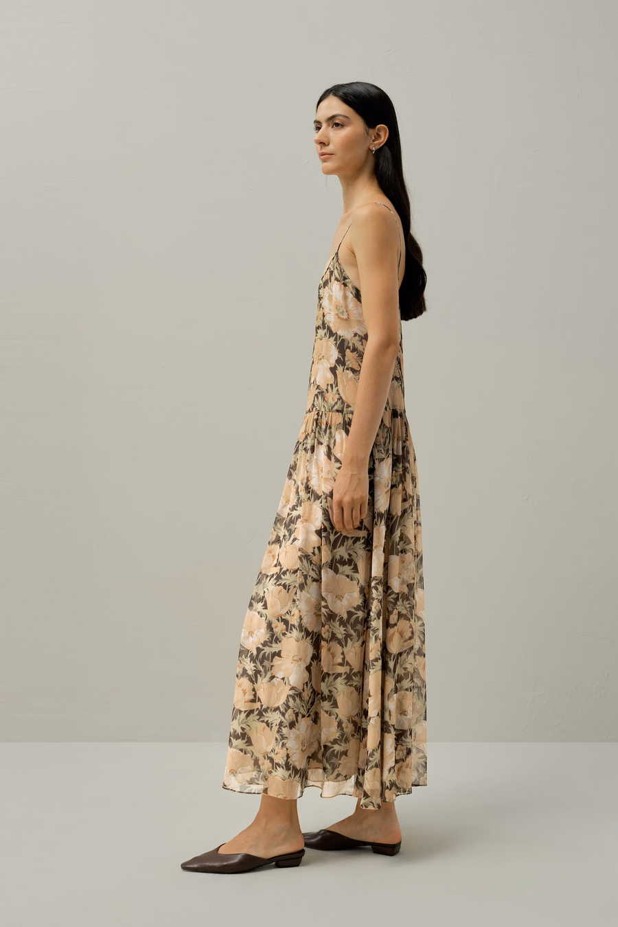 Abito slip Poppy Parade - Realizzato con tessuto Liberty