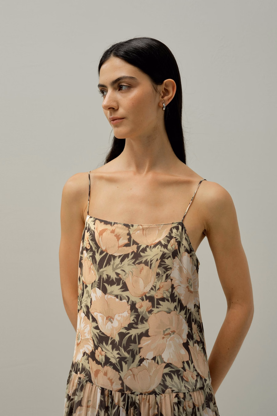 Abito slip Poppy Parade - Realizzato con tessuto Liberty