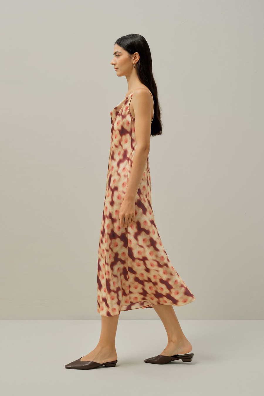 Abito sottoveste a stampa di narcisso - Realizzato con Liberty Fabric