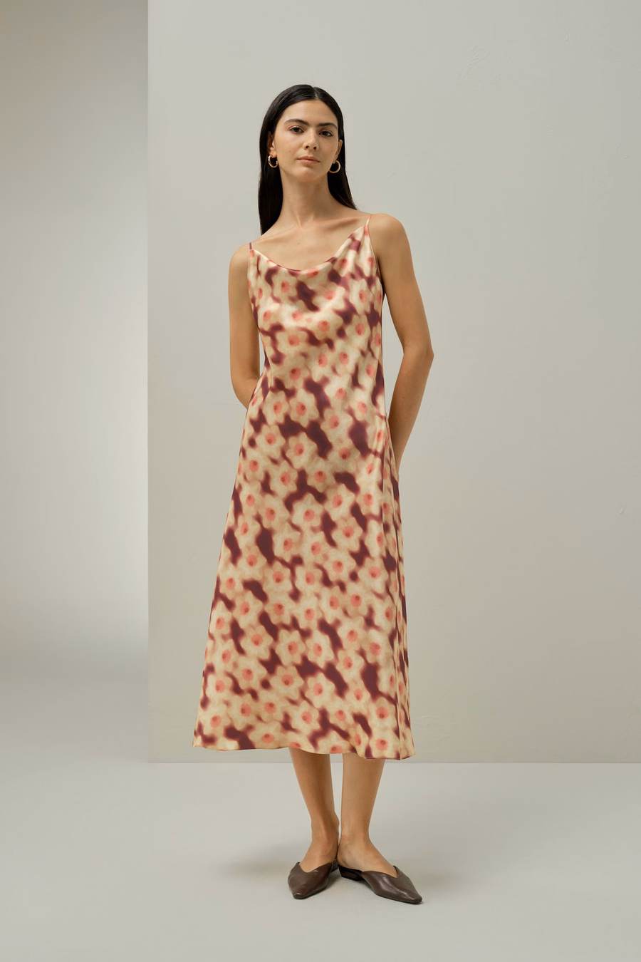Abito sottoveste a stampa di narcisso - Realizzato con Liberty Fabric