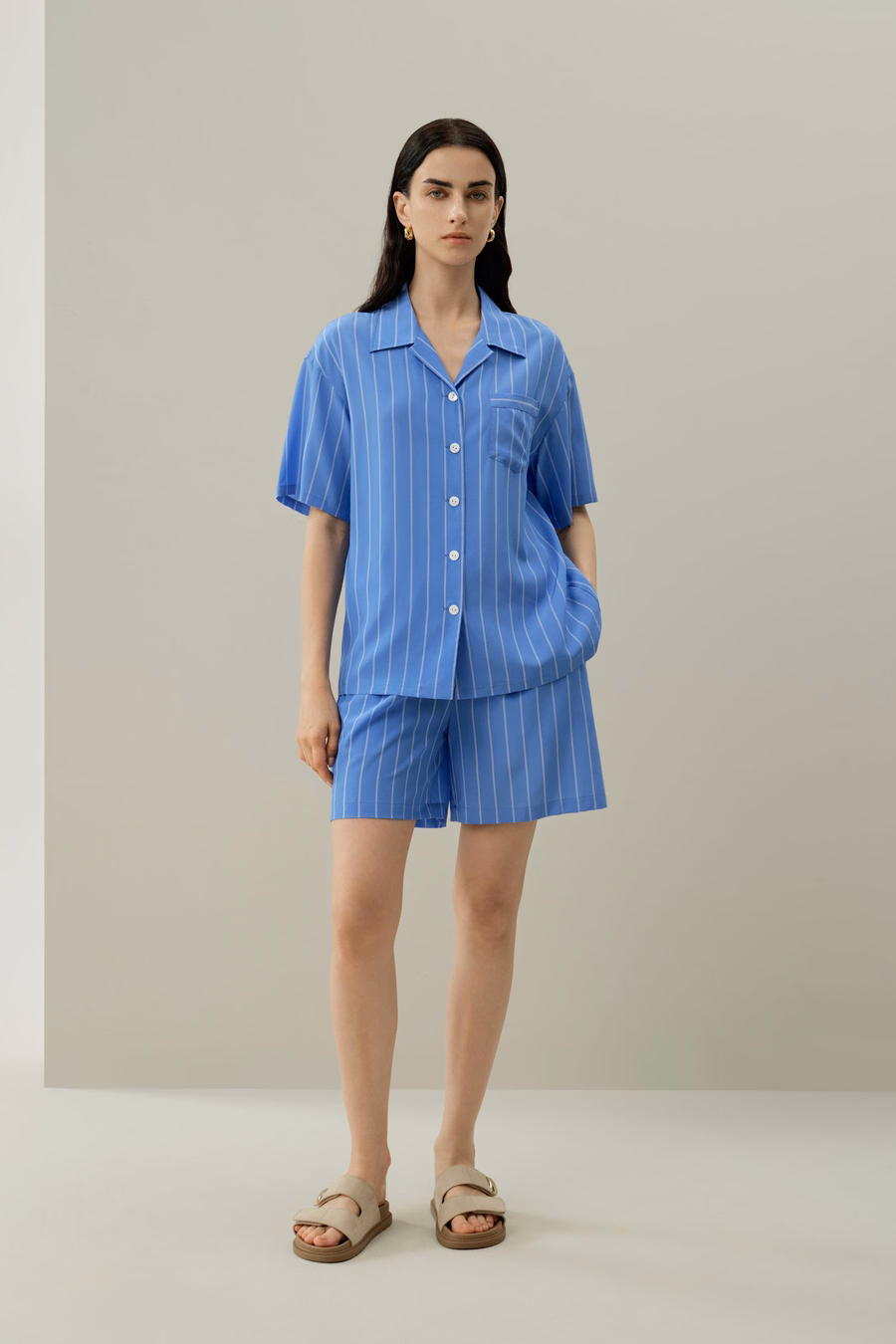 Amalfi Striped Cuban Collar Shirt