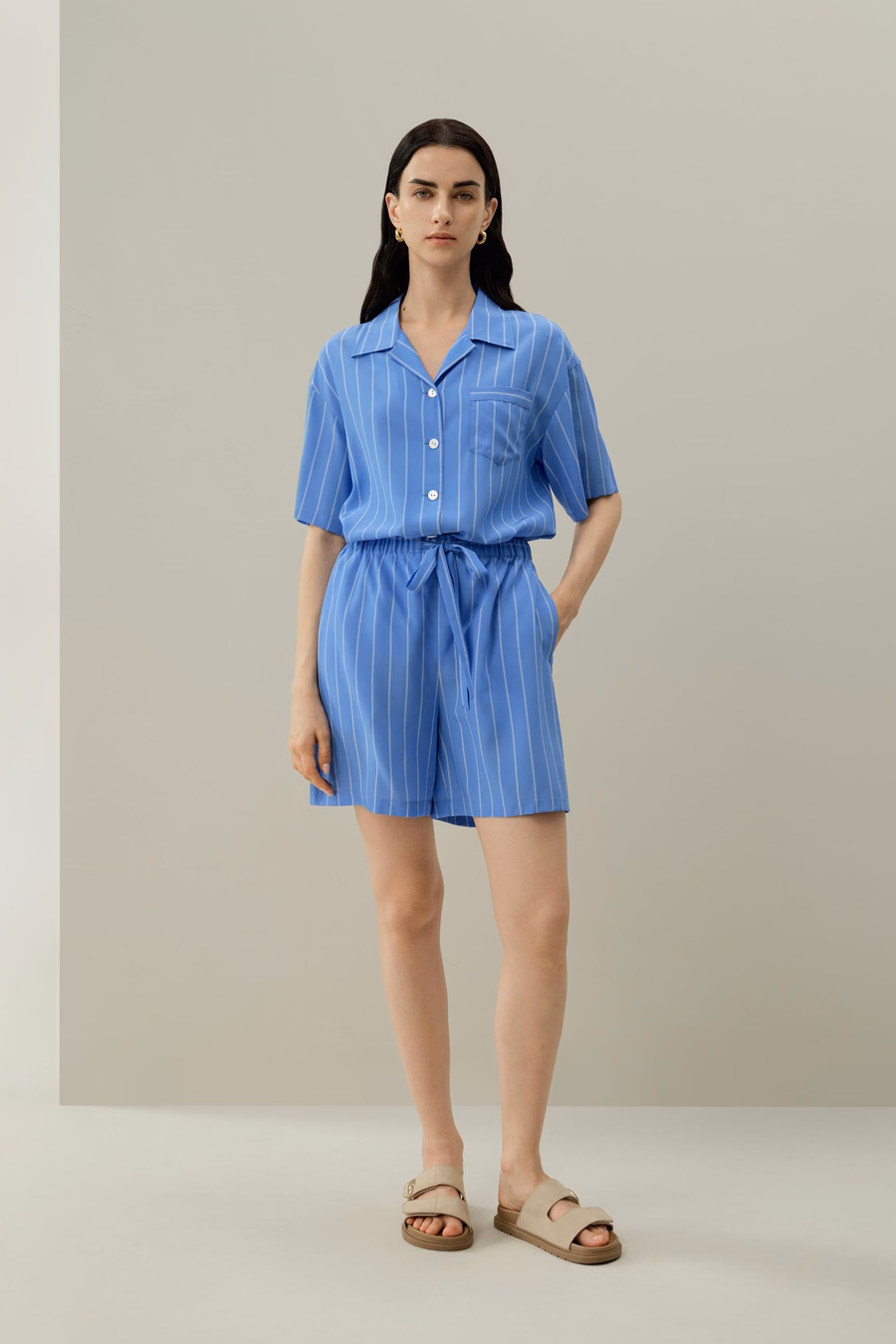 Amalfi Striped Cuban Collar Shirt