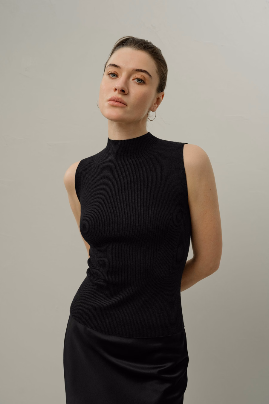 Gilet in lana lavabile a maglia senza cuciture