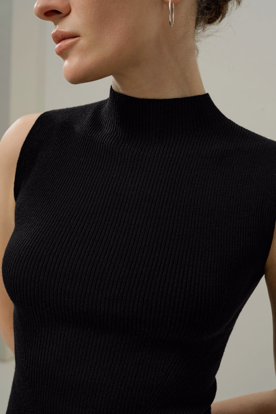 Gilet in lana lavabile a maglia senza cuciture
