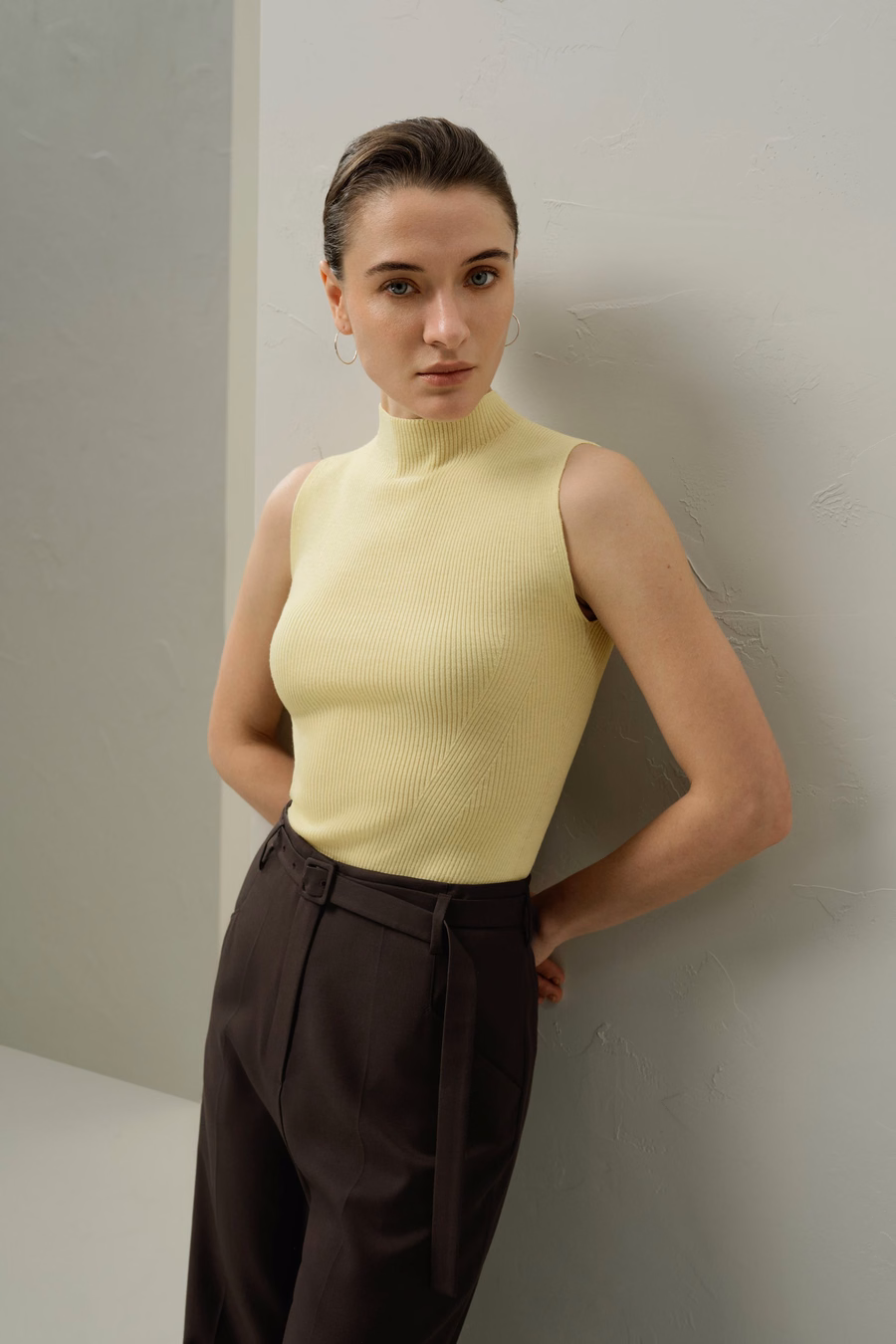 Gilet in lana lavabile a maglia senza cuciture