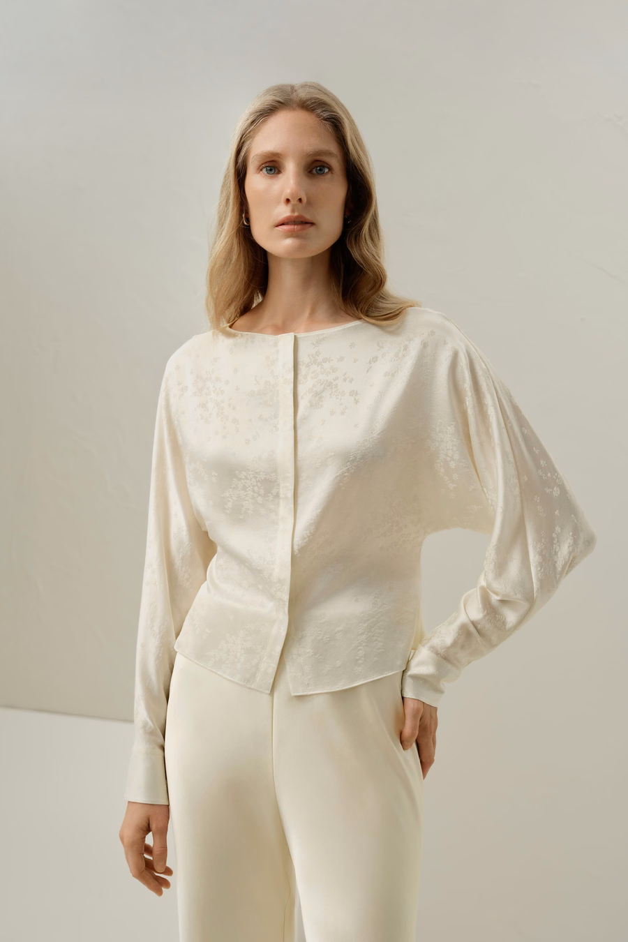 Blusa in seta jacquard YING