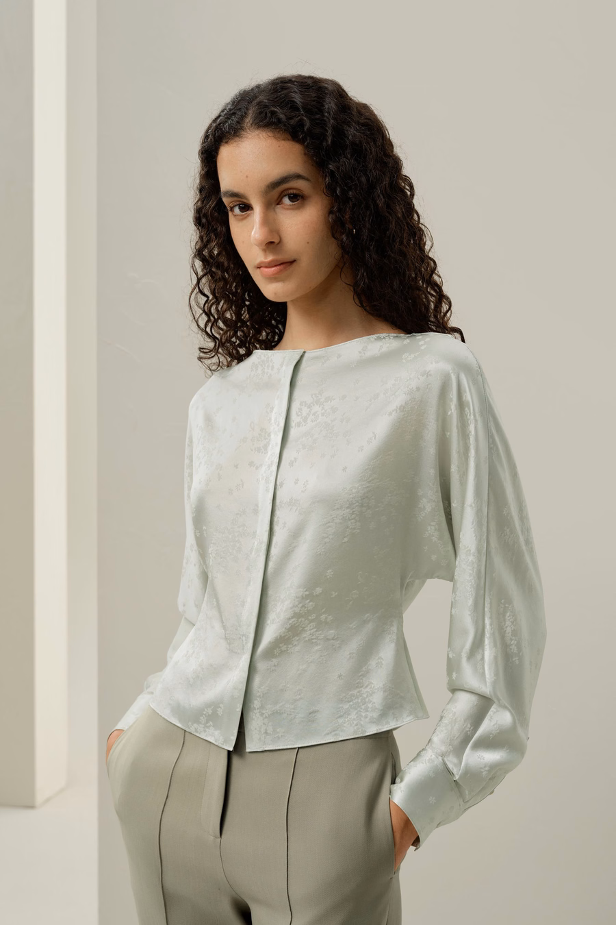 Blusa in seta jacquard YING