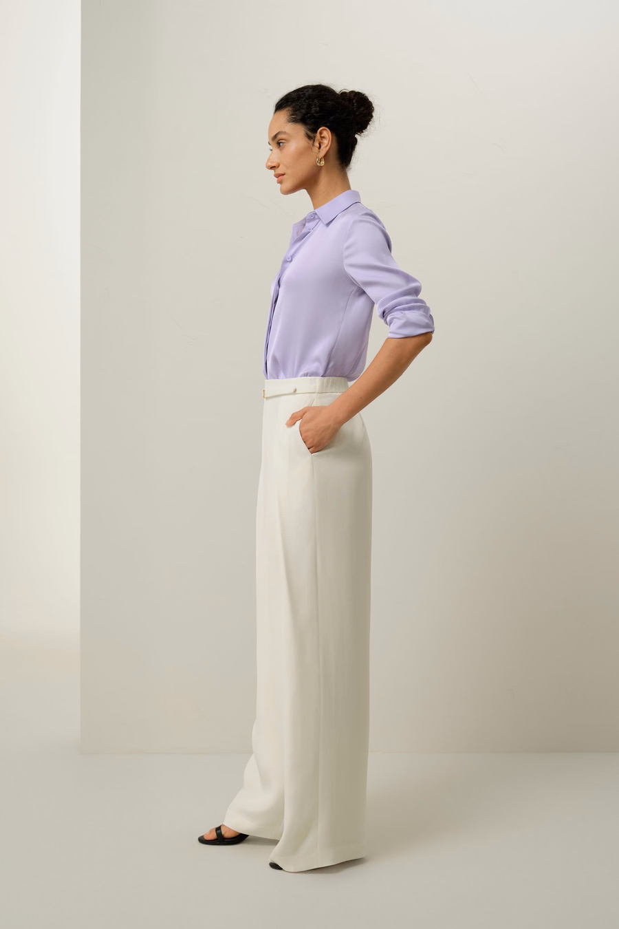 Camicia in Viscosa Doppia Georgette