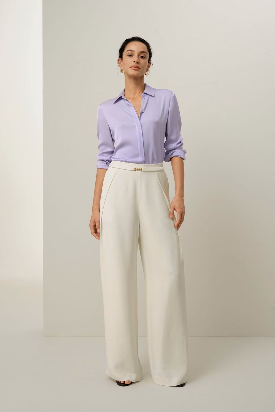 Camicia in Viscosa Doppia Georgette