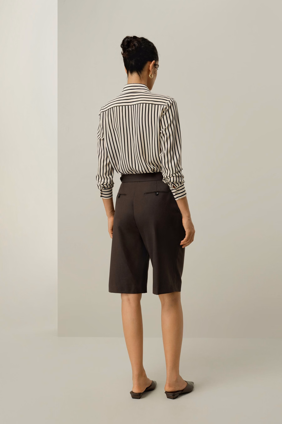 Camicia di seta a righe