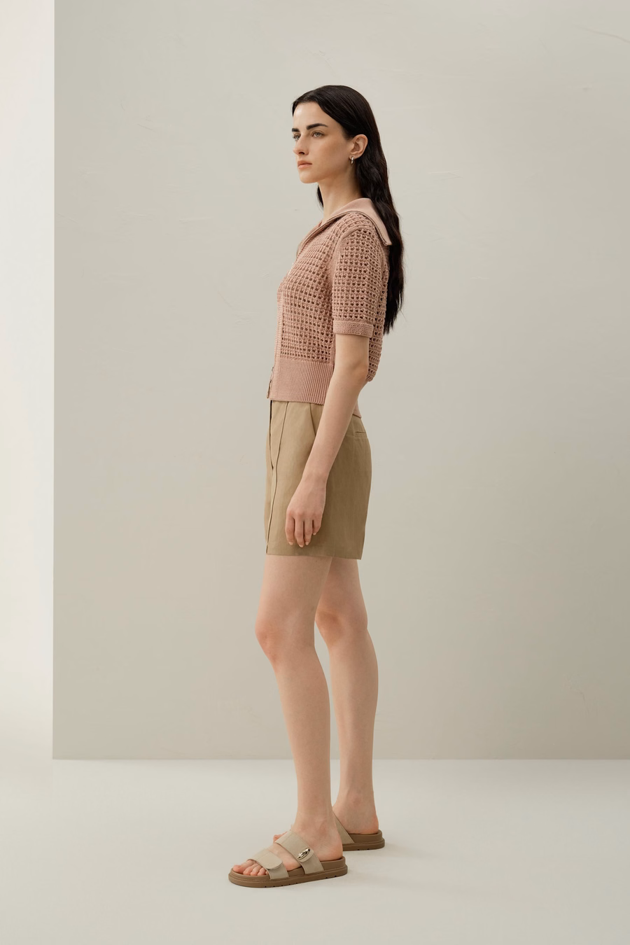 Cardigan a doppia zip in maglia Toscana Pointelle